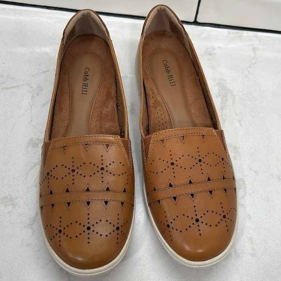 NEW COBB HILL Bailee Slip On Leather Tan - Picture 16 of 16